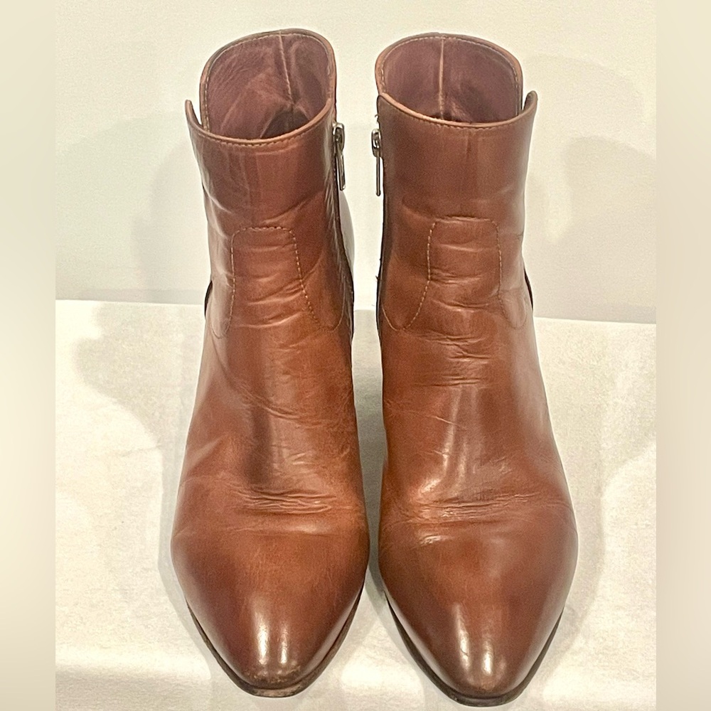 Diva Shoes Firenze Italian Cognac Leather Ankle Boots, zip, 40, EUC - Picture 5 of 16
